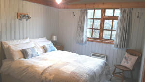 Bedroom in one of our Devon lodges (2018)